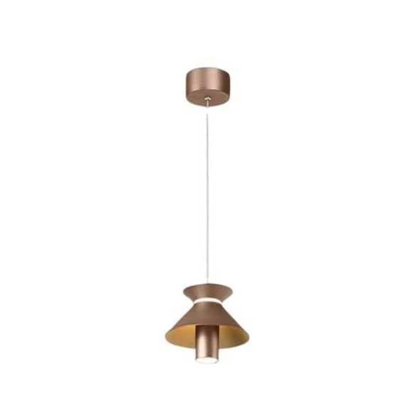 Luminária Pendente LED OCCA 7W 3000K Marrom (champagne) Bivolt -Iluminação- Decoração - Fonte do Led