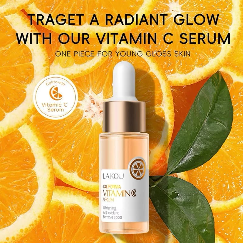 Serum facial Vitamina C California para rugas, olheiras, anti-acne 17ml Laikou L755
