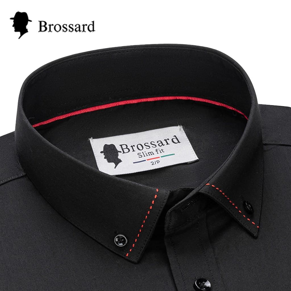 Camisa Social Masculina Manga Longa - Elegante Slim Fit - Tecido Fresco Respirável e Não Amassa