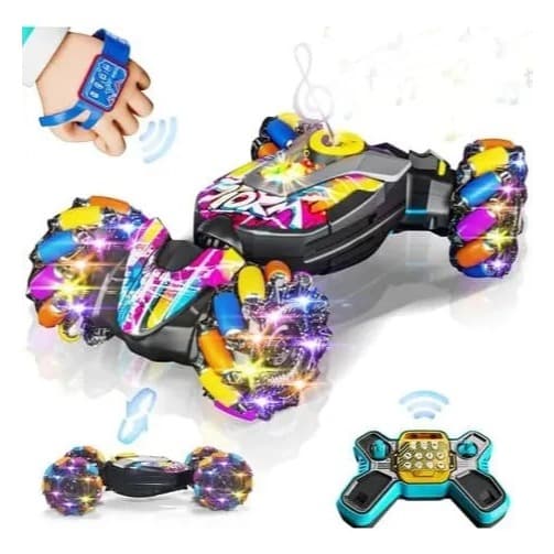 Carrinho Controle Remoto Turbo Flash Acrobata Com Pulseira Controladora  4x4