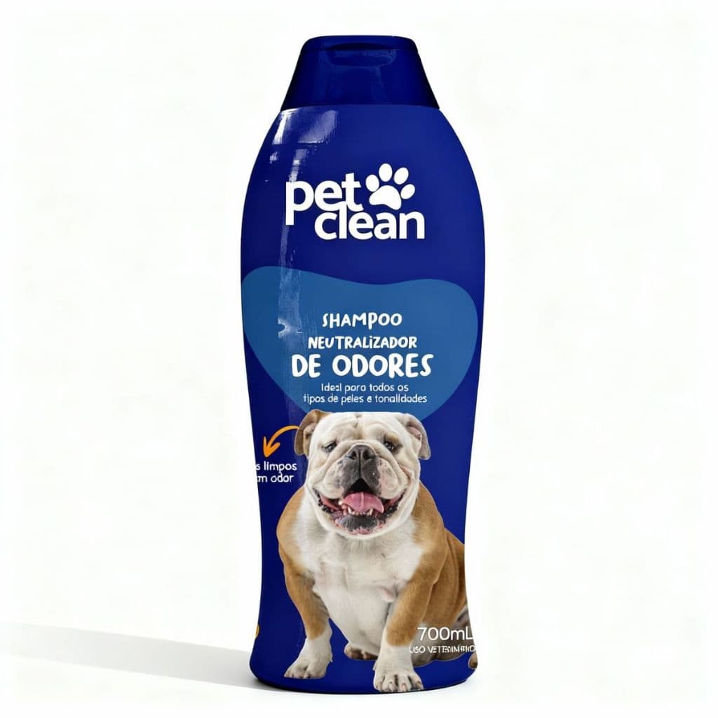 Shampoo Pet Clean Neutralizador de Odores 700ml para Cães e Gatos - Adeus ao Mau Cheiro!