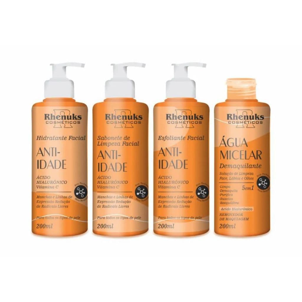 Kit Skin Care Anti-Idade Rhenuks - 4 produtos