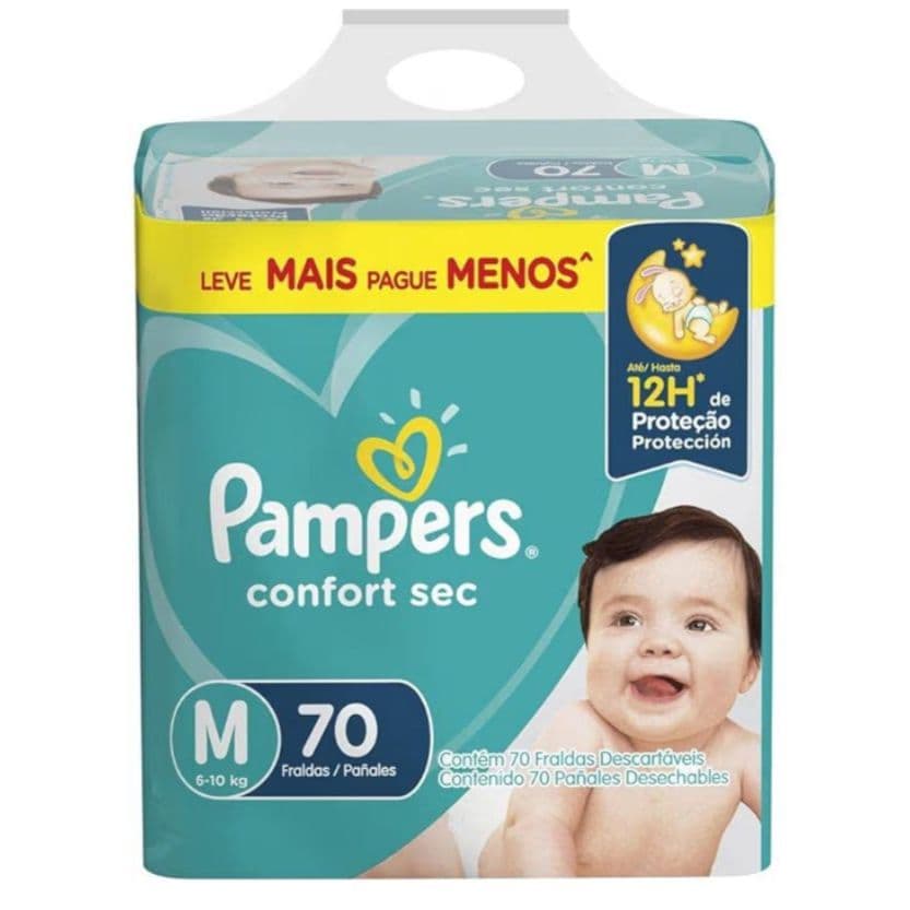 Fralda Pampers Confort Sec Super Tamanho M 70 unidades