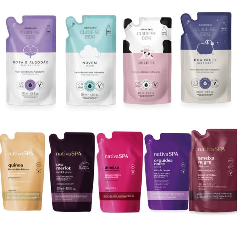 Escolha o Seu – Refil Loção Desodorante Hidratante Corporal O Boticário | Nativa SPA e Cuide-se Bem (350ml ou 400ml)