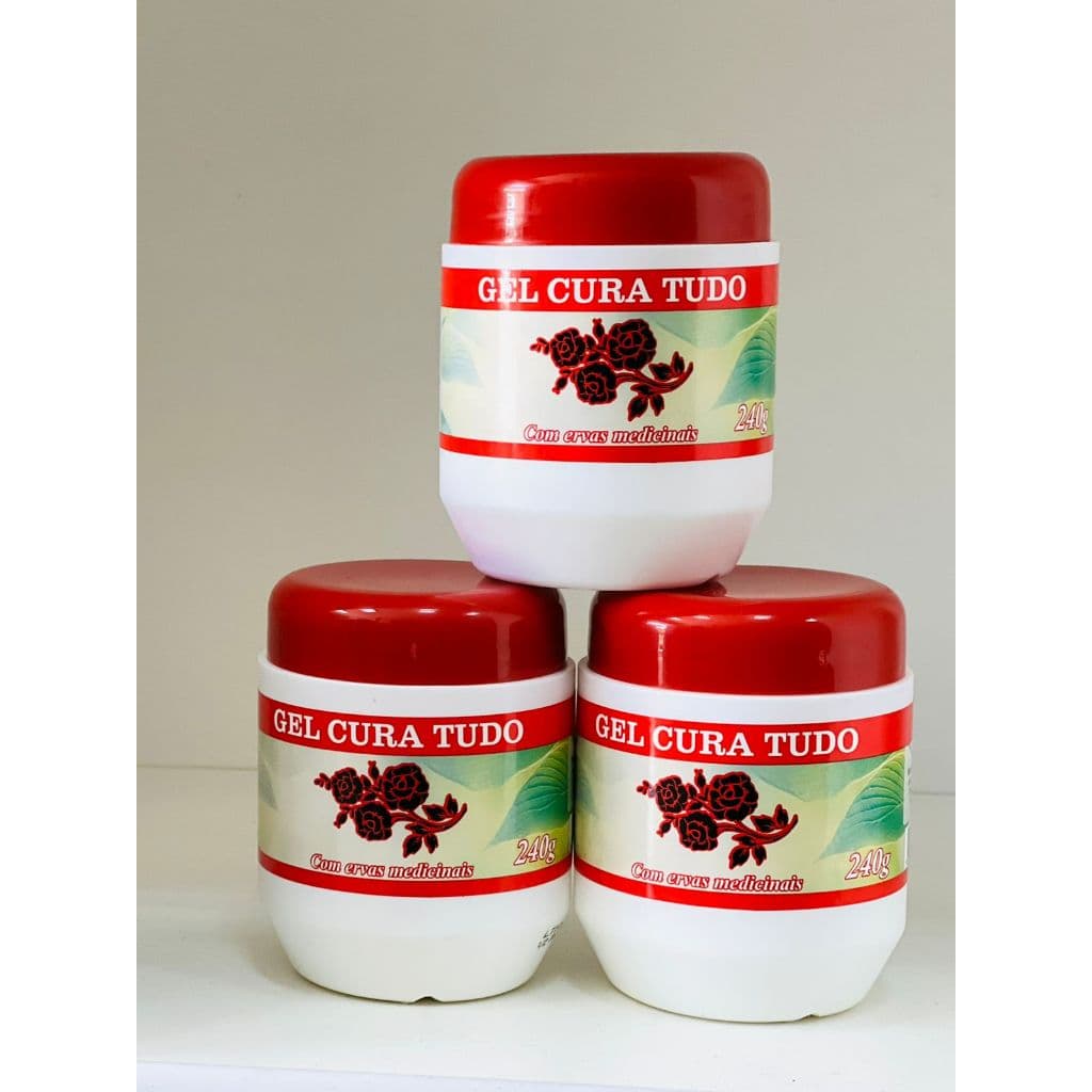 Kit 3 Unidades Gel tampa vermelha 240g Sensação de relaxamento e bem-estar