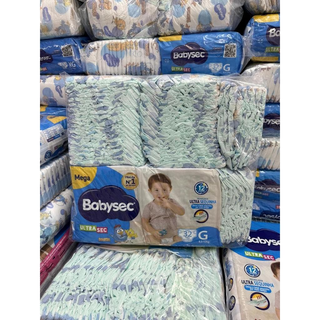 FRALDA INFANTIL NOTURNA BABYSEC GALINHA PINTANDINHA PACOTÃO ECONOMICO BARATO  P M G XG XXG