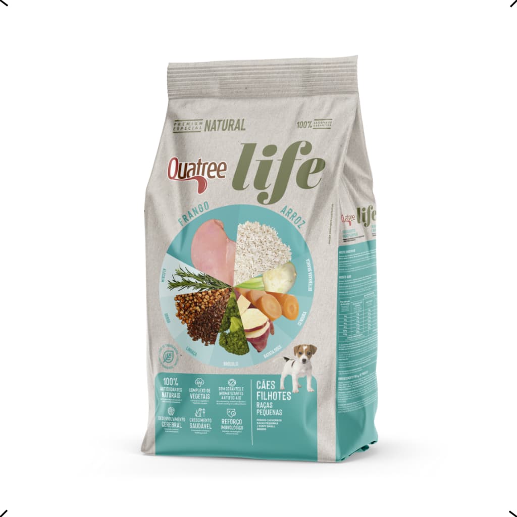 RAÇÃO QUATREE LIFE FILHOTE RAÇA PEQUENA 20KG