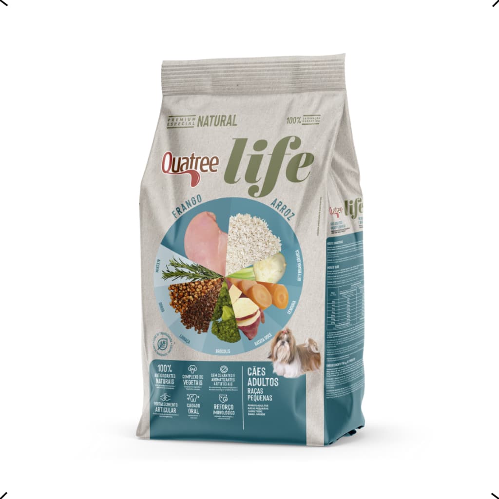 RAÇÃO QUATREE LIFE ADULTO RAÇA PEQUENA 10KG