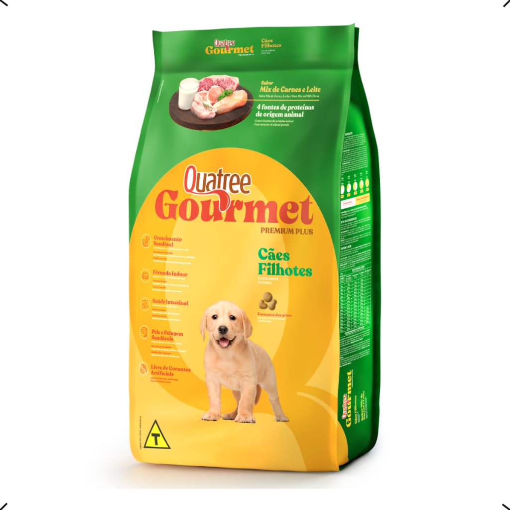 RAÇÃO QUATREE GOURMET FILHOTE TODAS AS RAÇAS 10KG