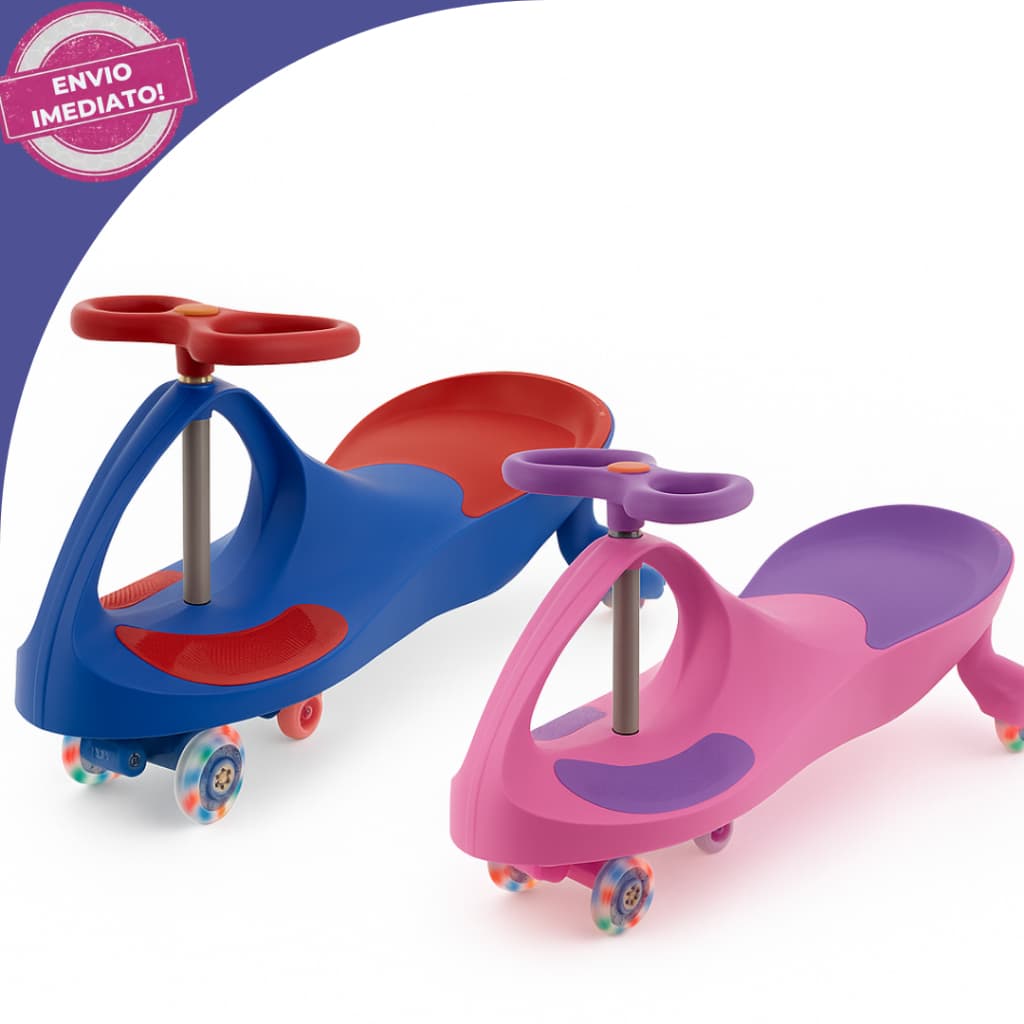 Carrinho de Rolimã Super Car com Led Suporta até 100kg