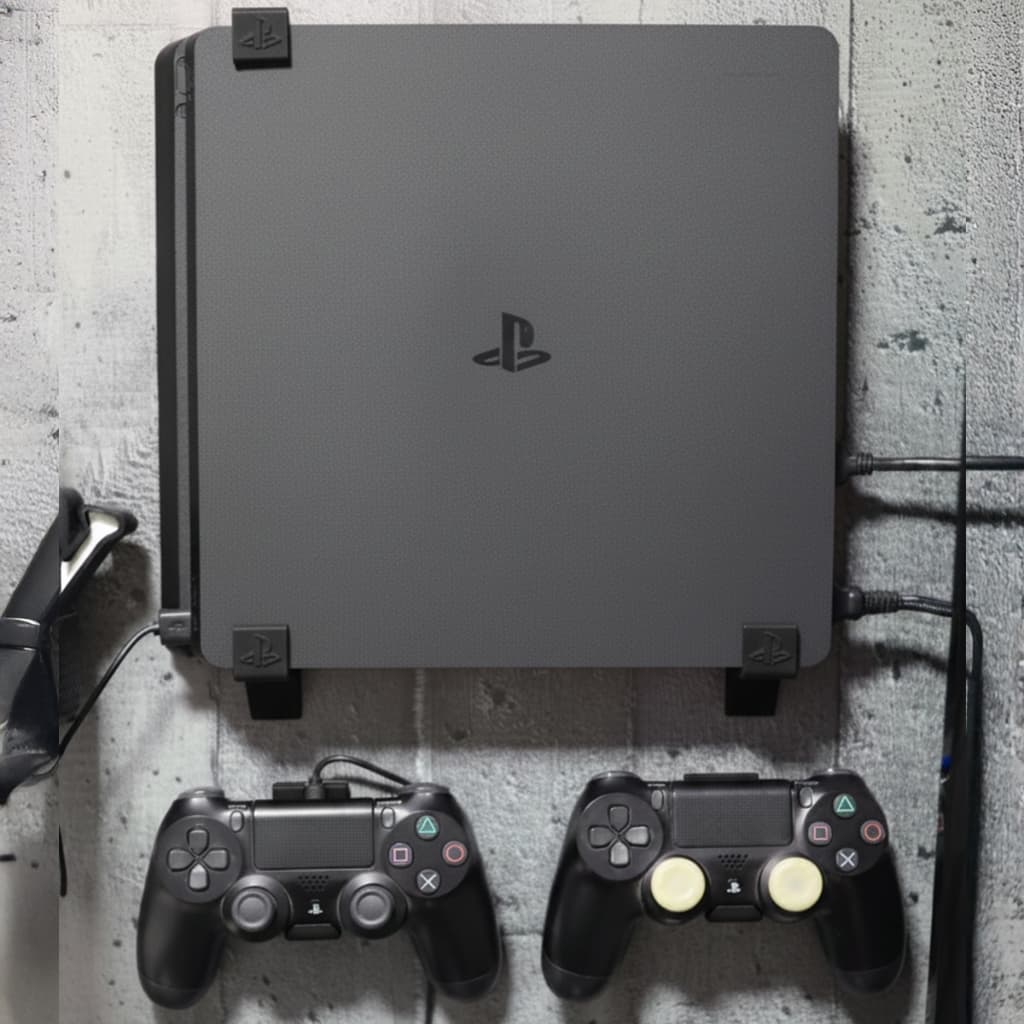 Suporte de Parede para Console Video Game PS4 Slim 2 Suportes Para Controles Dual Playstaion