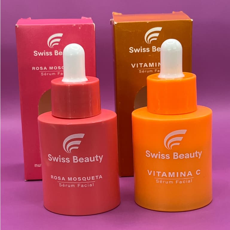 Sérum Facial Vitamina C + Sérum Facial Rosa Mosqueta Swiss Beauty