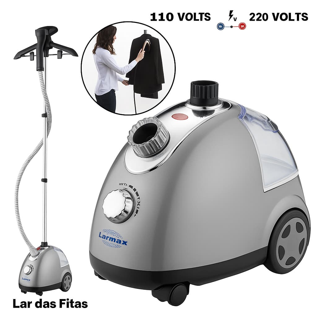 Steamer Vaporizador de Roupas Vertical Higienizador Cortina e Tecidos a Vapor Potente 1700W Lar das Fitas