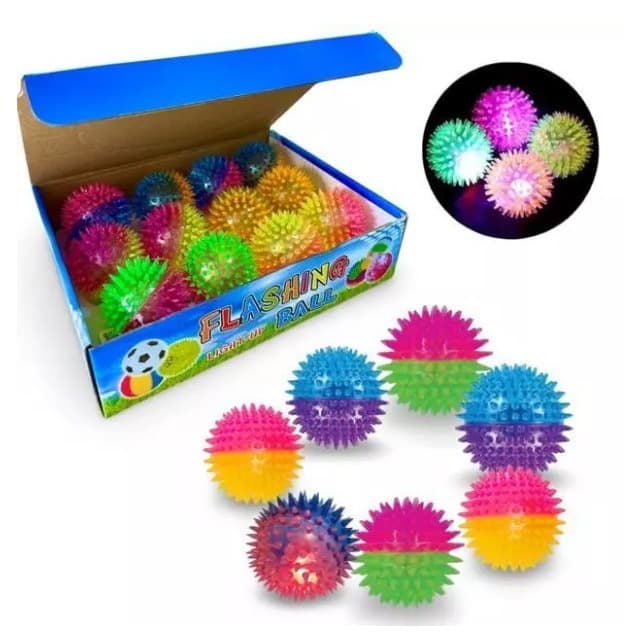 Bola Ouriço para Cães e Gatos com Apito e Led