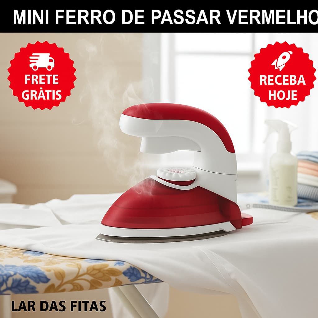 Mini Ferro De Passar A Vapor Viagem Steamer Vertical Patchwork Bivolt 800W Lar das Fitas