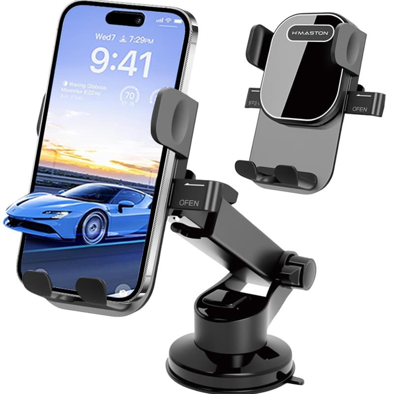 Suporte Veicular Celular Ventosa Trava Automática Celular Gps Carro