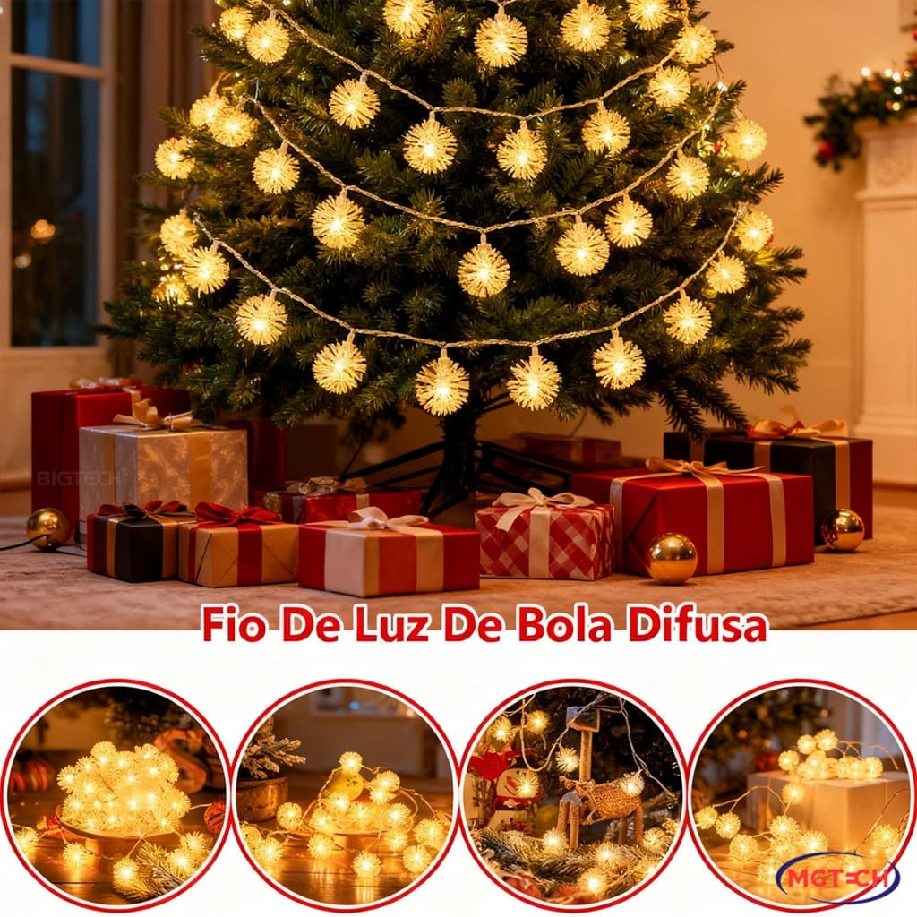 Cordão Luminária Pisca Pisca De LED Decoração Luzes De Natal Decorações Árvores De Natal Festa Casamentos