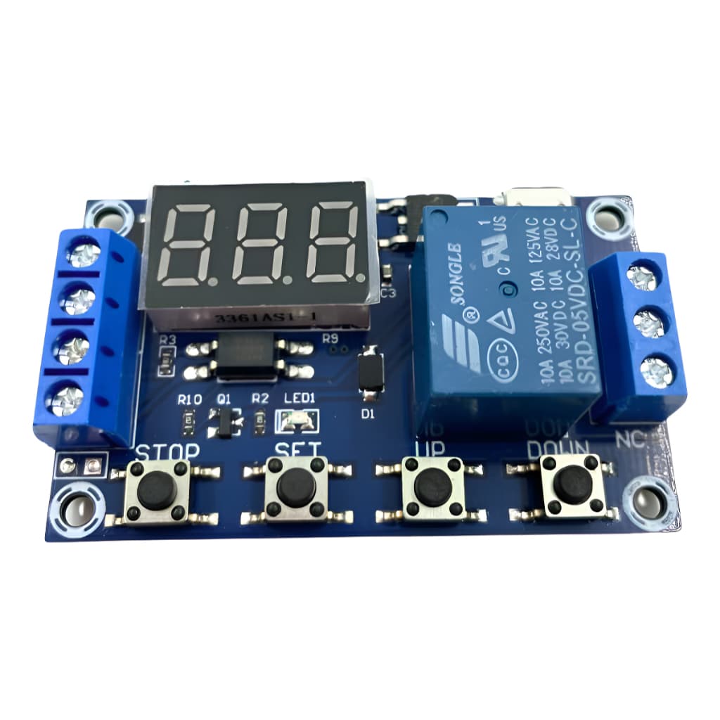 Relé Temporizador Digital Ajustável Timer PROJETOS-CHOCADEIRA