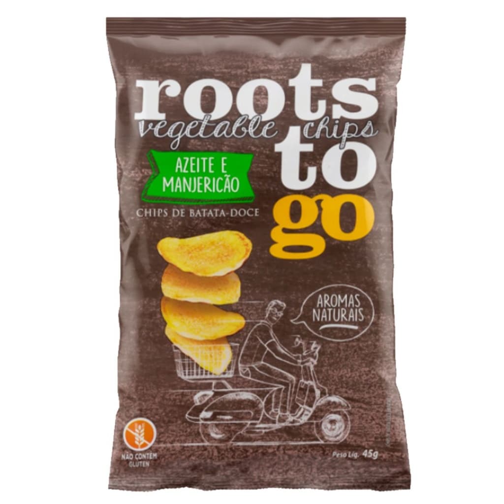 Salgadinho Saudável Snack Diversos Sabores Chips Batata/Batata Doce Roots to Go 45g