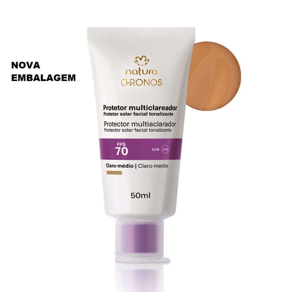 Natura Chronos Protetor MultiClareador Fps70 Claro Medio 50 ML