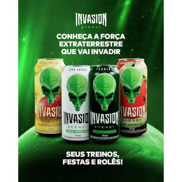 Fardo Invasion Energy Drink - 6 latinhas – 473ml - 4 opções de sabores.