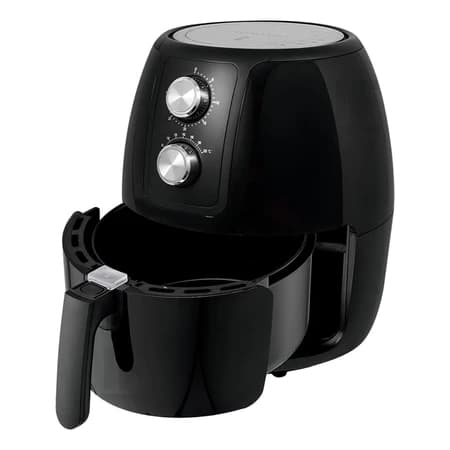 Fritadeira AirFryer Elétrica Sem Óleo Panela 3,6 Litros 220v Timer Vermelha Preta Agratto Supremma