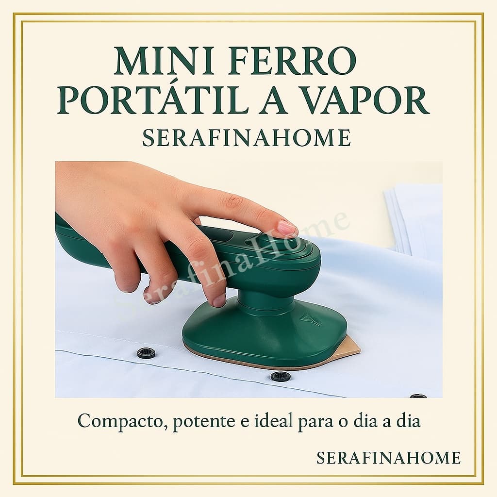 Mini Ferro De Passar Roupa Cabe Na Mala, Mochila, Bolsa De Viagem Portatil A Vapor Borrifador Bivolt