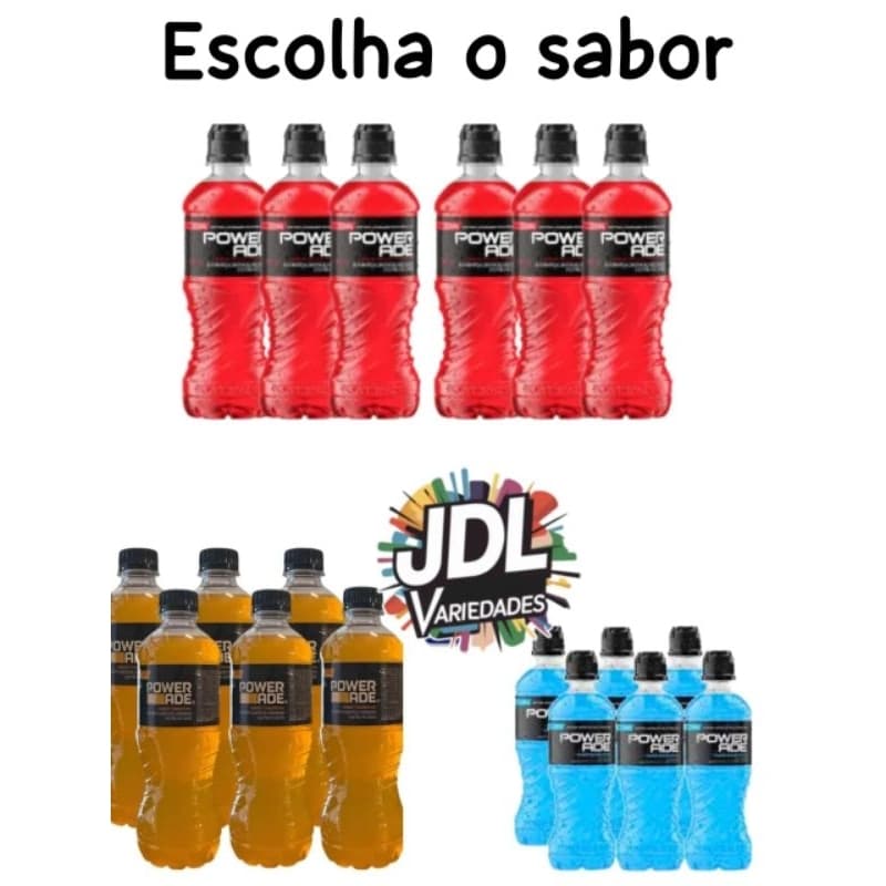 Kit c/6 uni powerad frutas ou monsterblast ou laranja isotônico