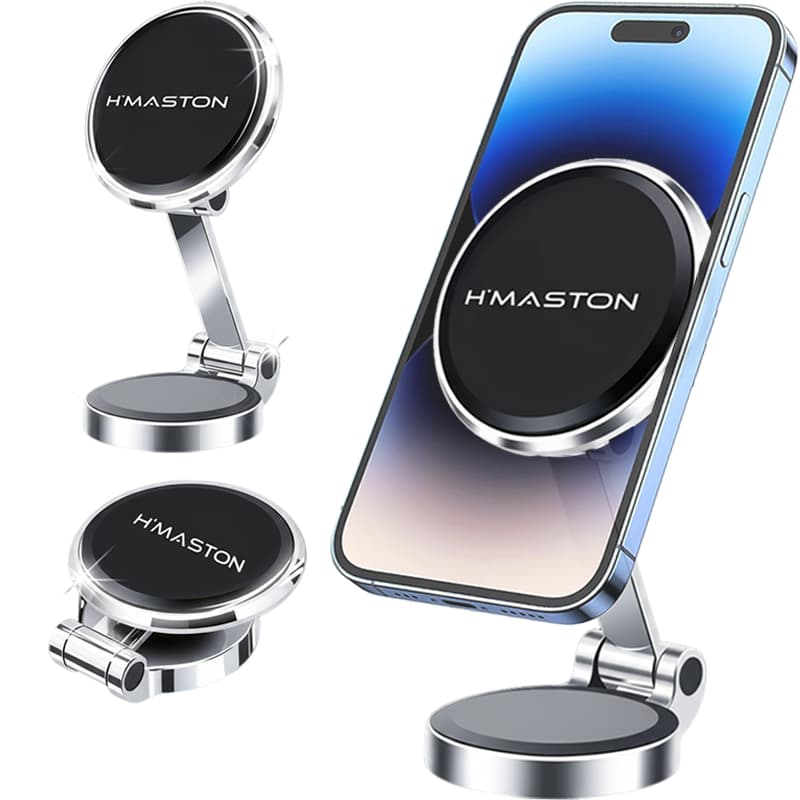 Suporte Veicular Magnético 360° Girar Forte adsorção Dobrável Anti-sísmico