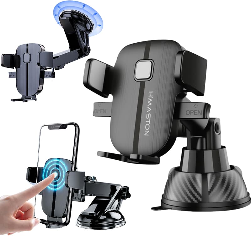 Suporte Veicular Carro Para Celular 360 ° Giratório Universal Trava automática Ventosa forte para carros/caminhões
