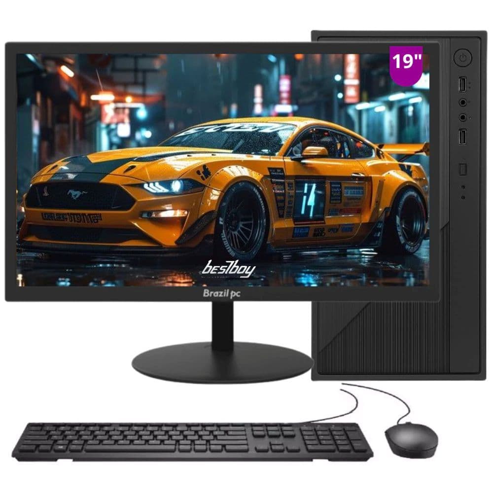 Computador Completo Intel I5 4gb 240gb Monitor Led 19" Windows 10 Trial