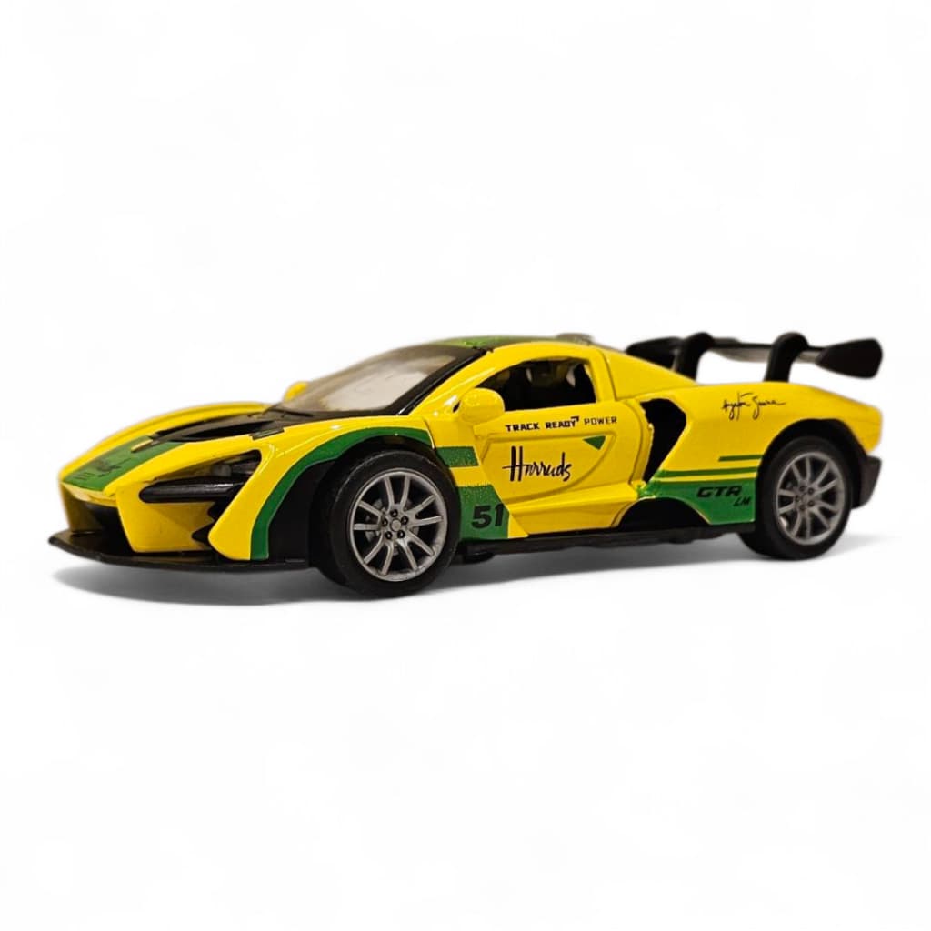 Carrinho de ferro Mclaren Realista Abre as Portas Para Cima Com Fricçao Modelo de Colecionador