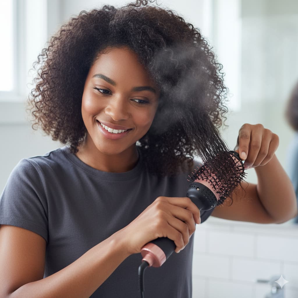 Escova Cabelo Secadora Profissional Bivolt 127 e 220V Calor Alisa Modela Dá Brilho