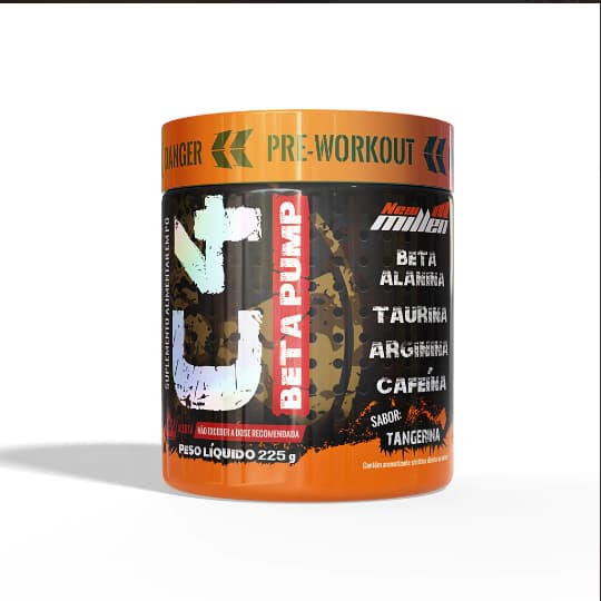 C4 Beta Pump New Millen 225g – Suplemento Pré Treino com Cafeína, Arginina e Beta Alanina