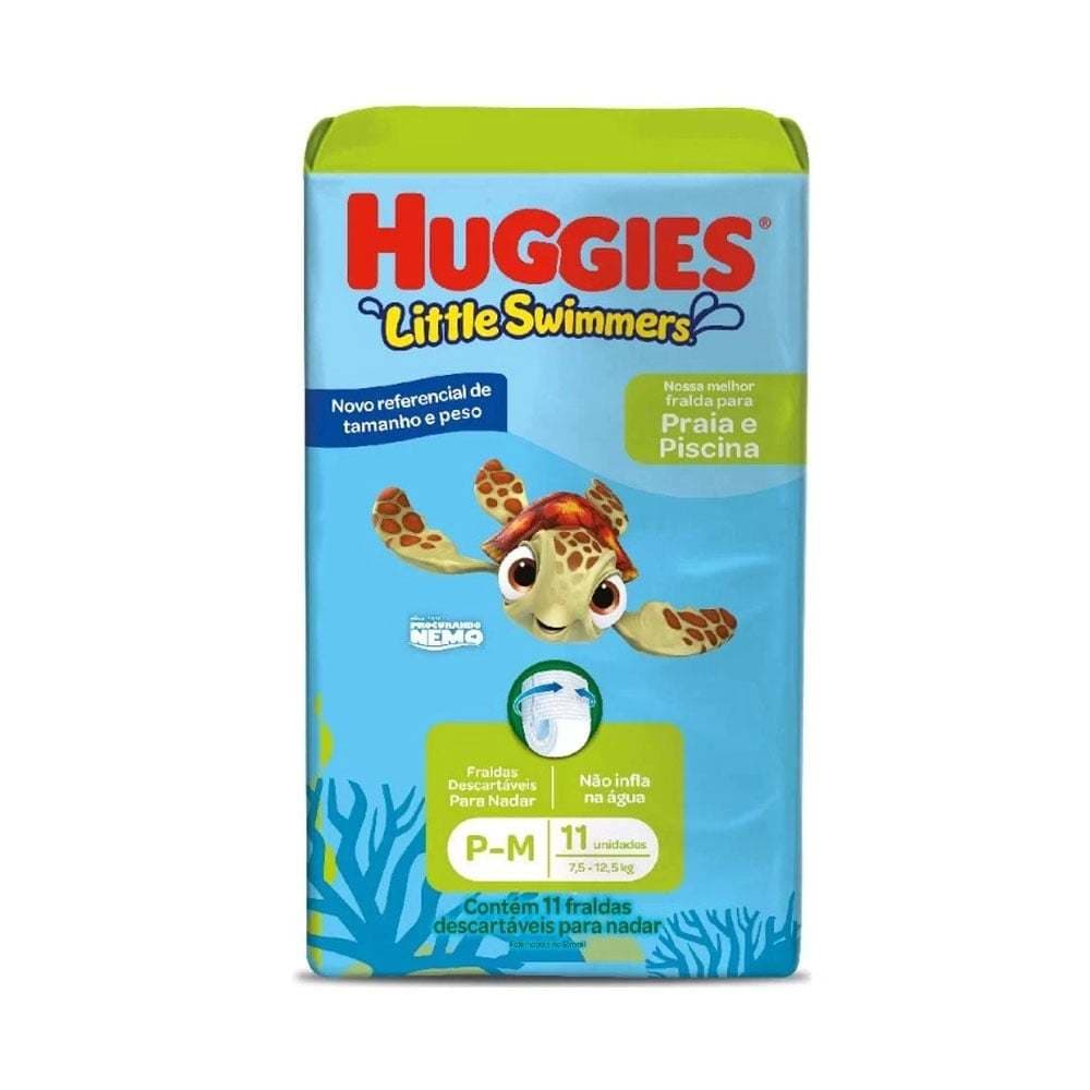 Fralda Infantil Huggies para Nadar Little Swimmers M com 11 Unidades