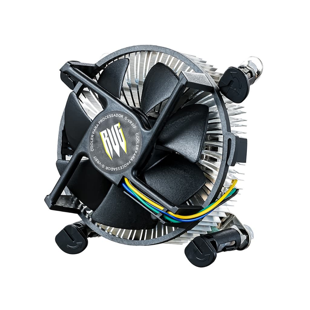Cooler Processador Intel LGA 775 1156 1155 1150 1151 Silencioso 2400RPM 4Pinos CPU Gamer Black PC