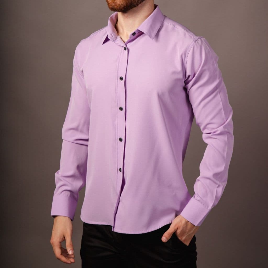 Camisa Masculina Social Manga Longa Camisa Social Masculina Tecido Não Amassa Camiseta Social Slim Fit Com Elastano