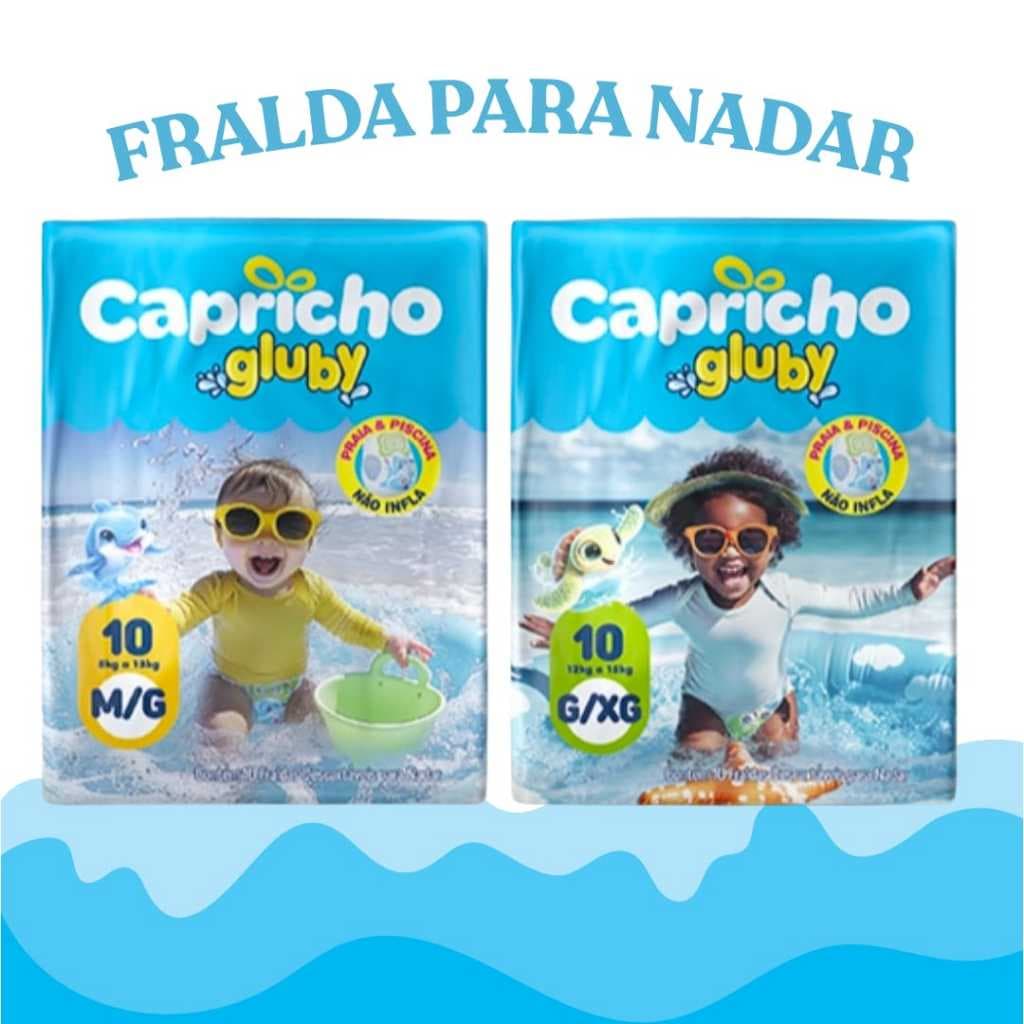 Fralda para Nadar Capricho Gluby Praia Piscina