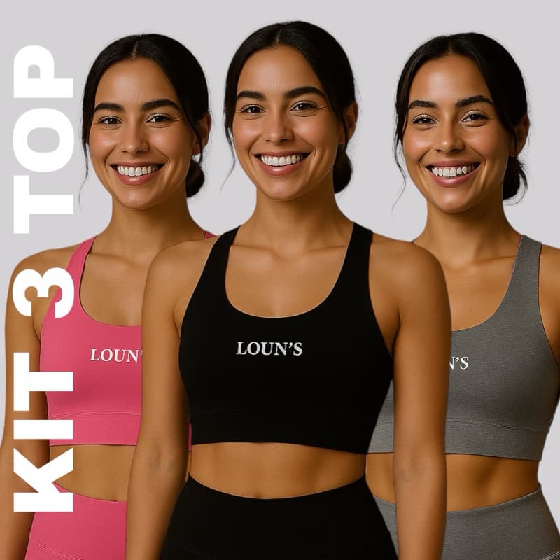 KIT 3 Top de Academia Nadador Feminino Treino Musculação Reforçado sem bojo Caminhada Fitness