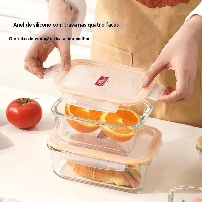 Caixa de almoço Grades Caixa De Tempero Tampa Transparente Pote De Tempero Cozinha Condimentos Domésticos Recipiente
