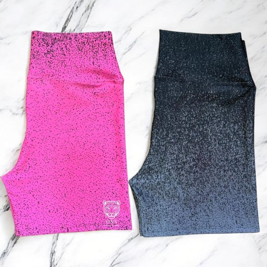 Kit 2 Shorts  Degradê Feminino  Roupa Fitness Academia Cintura Alta  Zero Transparencia Corrida