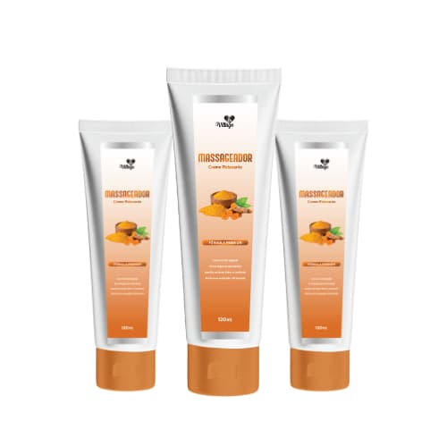 Kit 3 Cremes Massageadores Relaxantes Premium 120ml | Alívio Muscular, Sensação Refrescante e Extratos Naturais