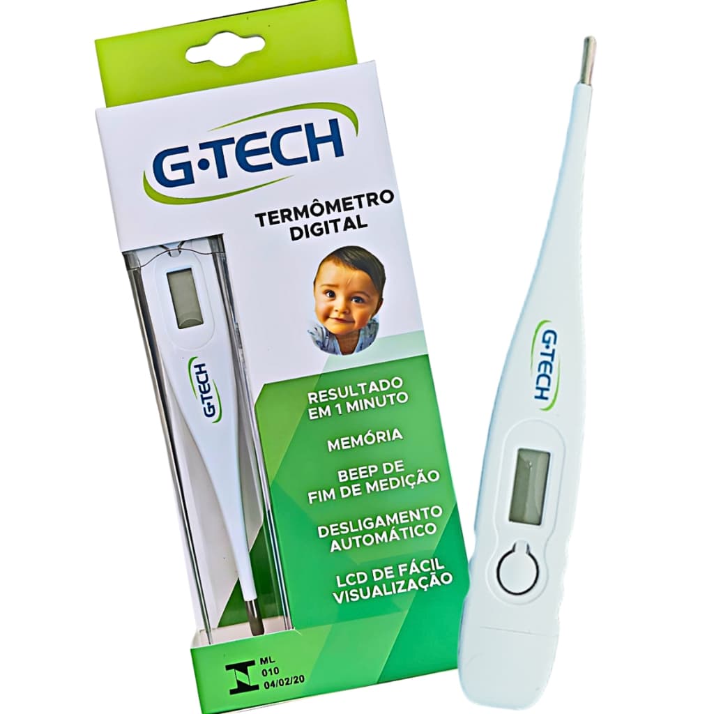 Medidor de Temperatura Corporal Digital Termômetro THGT1027B-S Para Uso Clínico - G-Tech