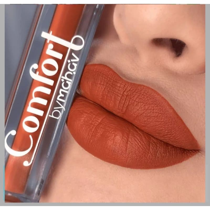 Batom Matte Líquido Comfort Mahav Cor Damasco
