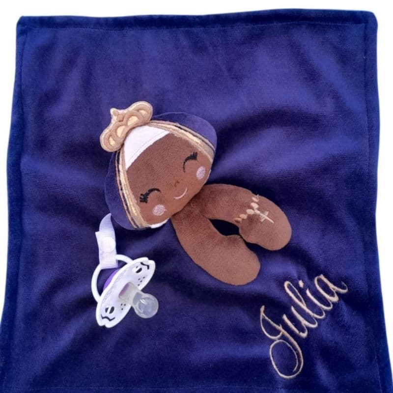 Naninha Bebê Personalizada Com Nome e Prendedor de Chupeta; Bico Tema Santa ou Santinha Saída de Maternidade Baby