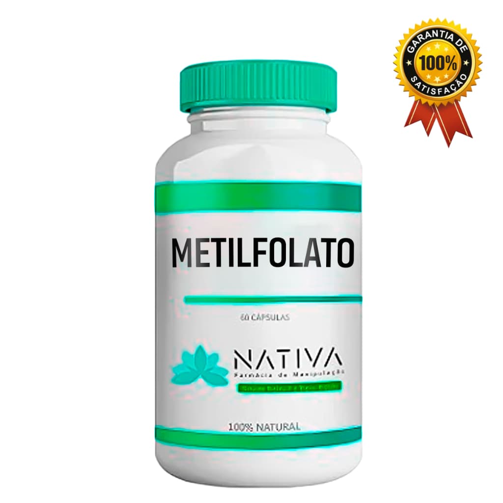 Metilfolato 800mcg Vitamina B9 Forma Ativa Suplemento Alimentar 60 Cápsulas