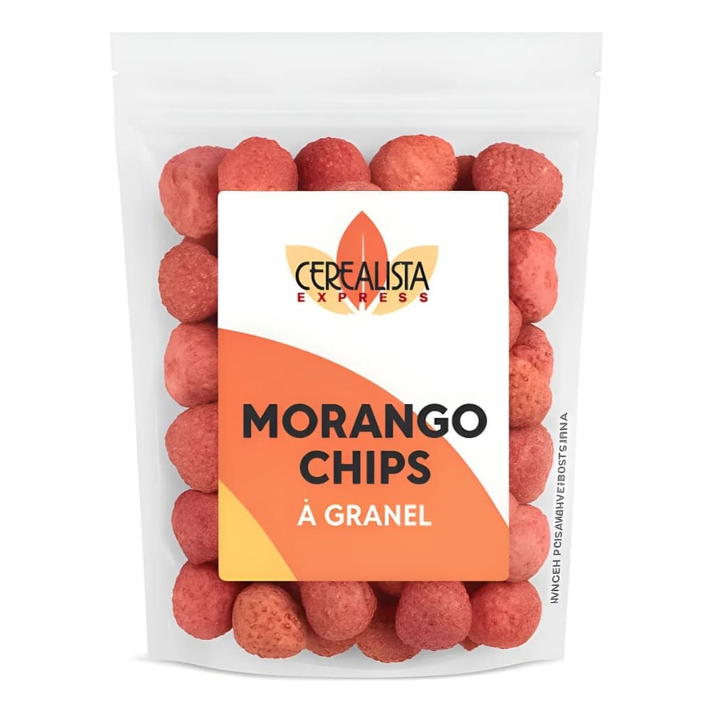 Chips de Morangos Naturais Crocantes a Granel Chips Snack Saudável
