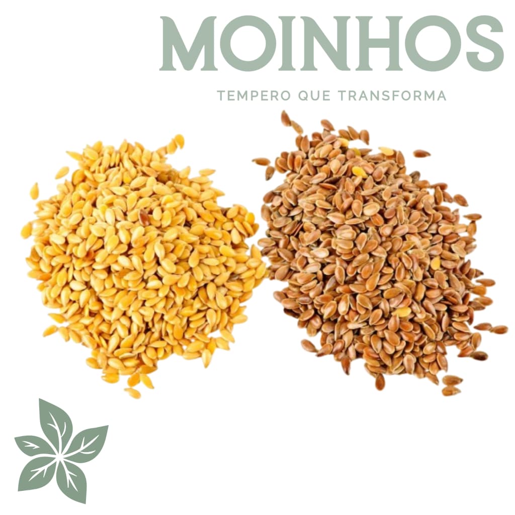 Kit de Linhaça Marrom e Dourada | Grãos Naturais para Alimentação Saudável