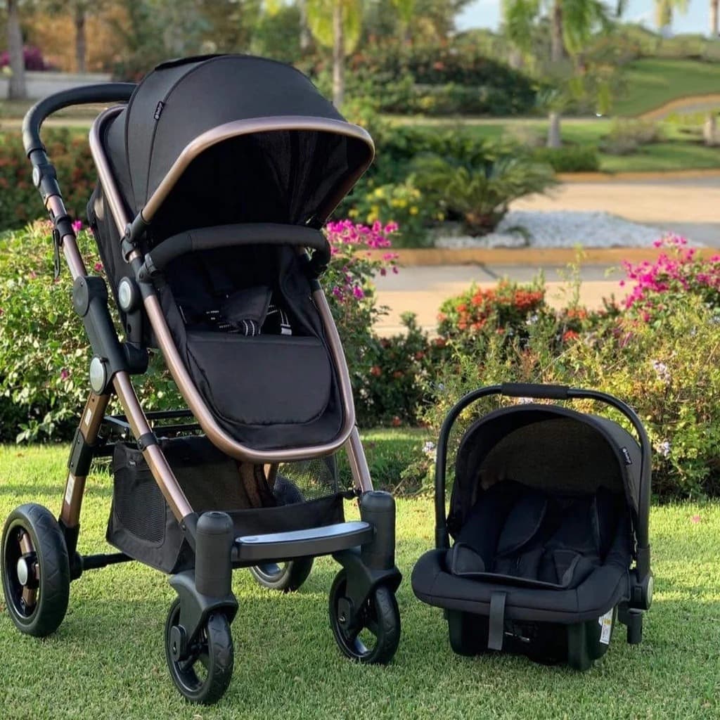 Carrinho De Bebê Europeu Luxo 3 em 1 com Amortecedor + Moisés Berço + Bebê Conforto - LANÇAMENTO