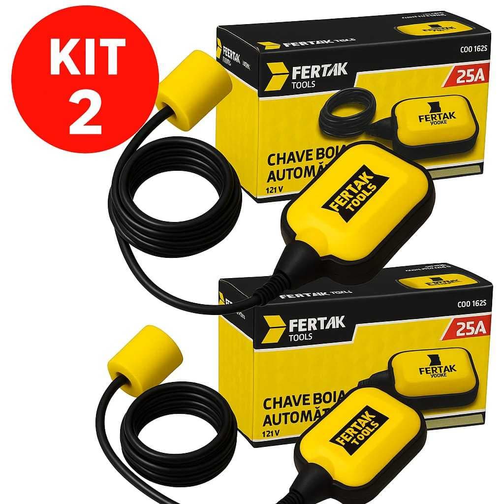 Boia Elétrica Automática De Nível Para Caixa D'água Poço 25A 127v e 220v Bivolt Fertak